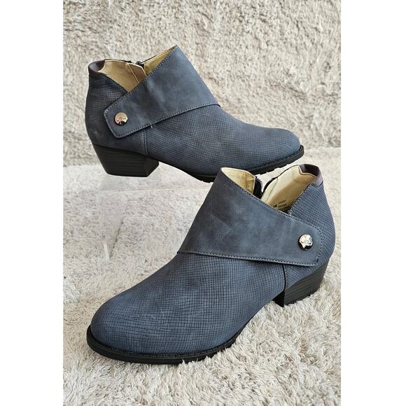 JBU by Jambu Women's Side Zip Cassidy Vegan Ankle Fashion Bootie Size 8.5 Blue - Picture 1 of 6